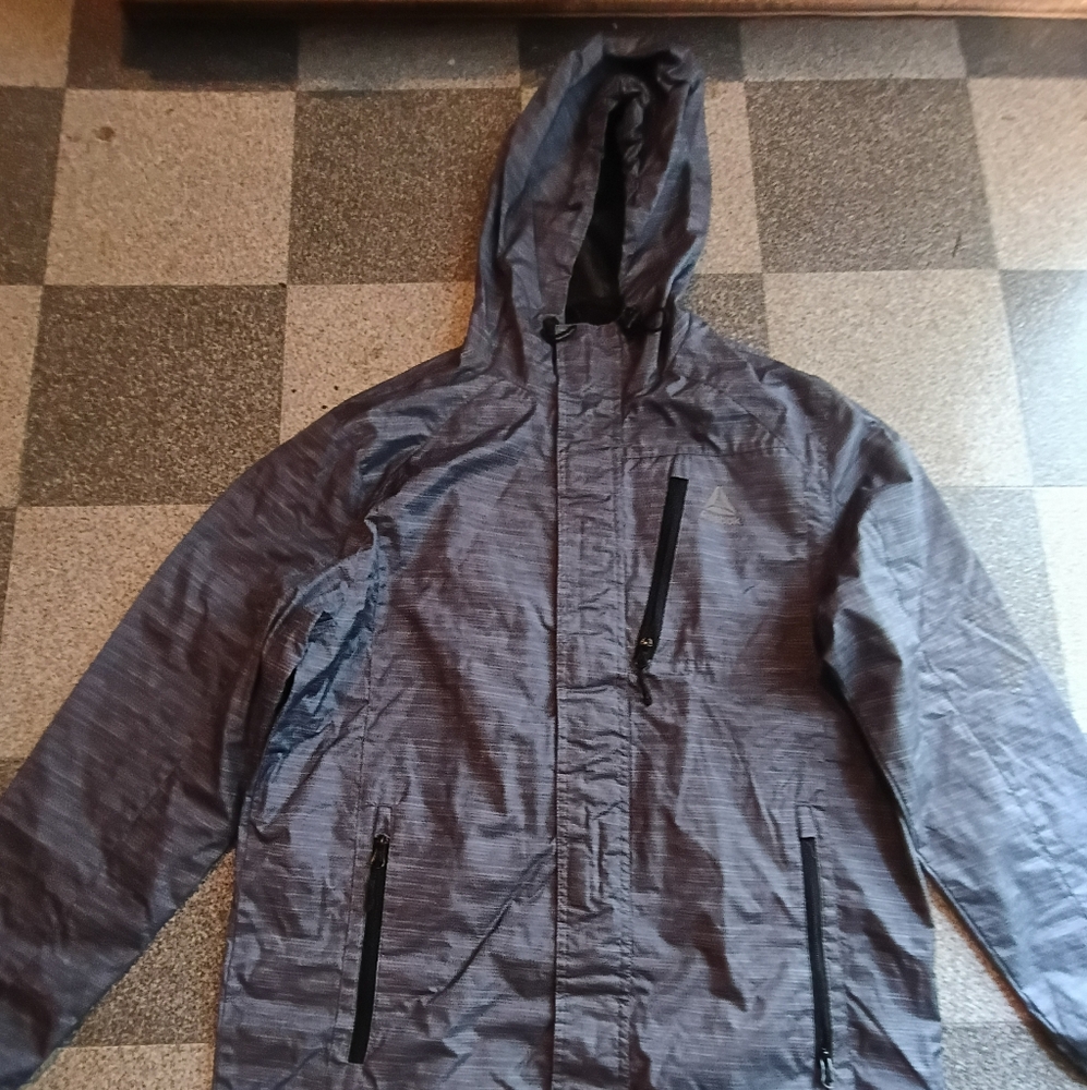 Reebok Men's Gray Hooded Raincoat